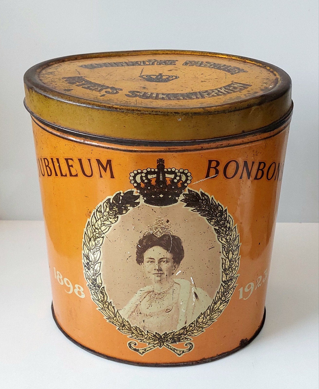 Antiek Winkelblik Meyer's Jubileum Bonbons Kon. Wilhelmina, Antiek en Kunst, Ophalen of Verzenden
