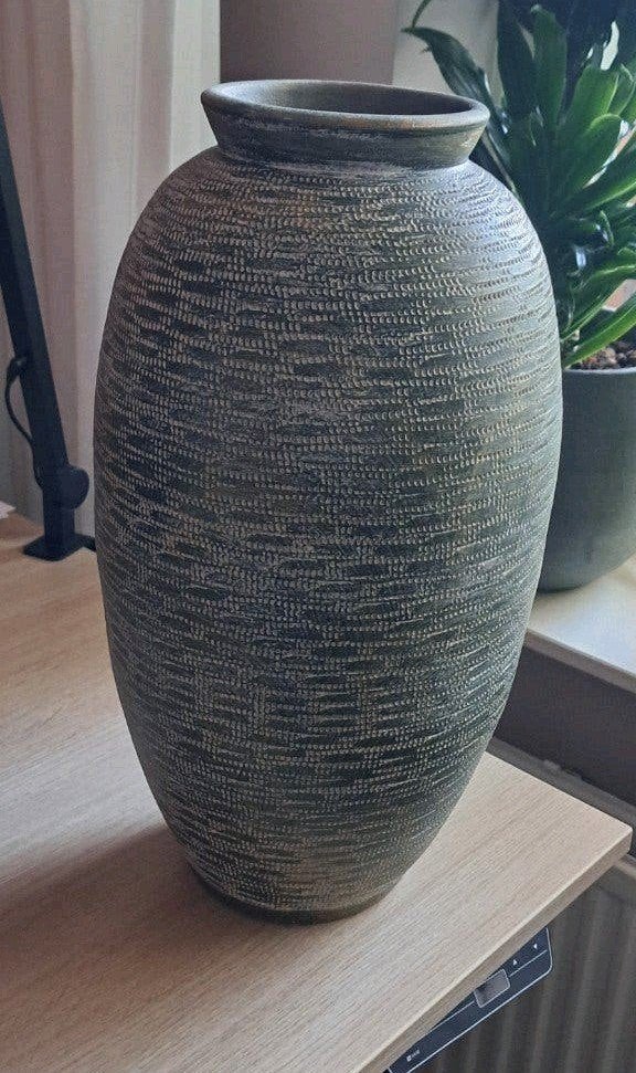 Decoratieve Aardewerk Vaas met Textuur, Ophalen, Overige kleuren, Aardewerk of Porselein, Zo goed als nieuw