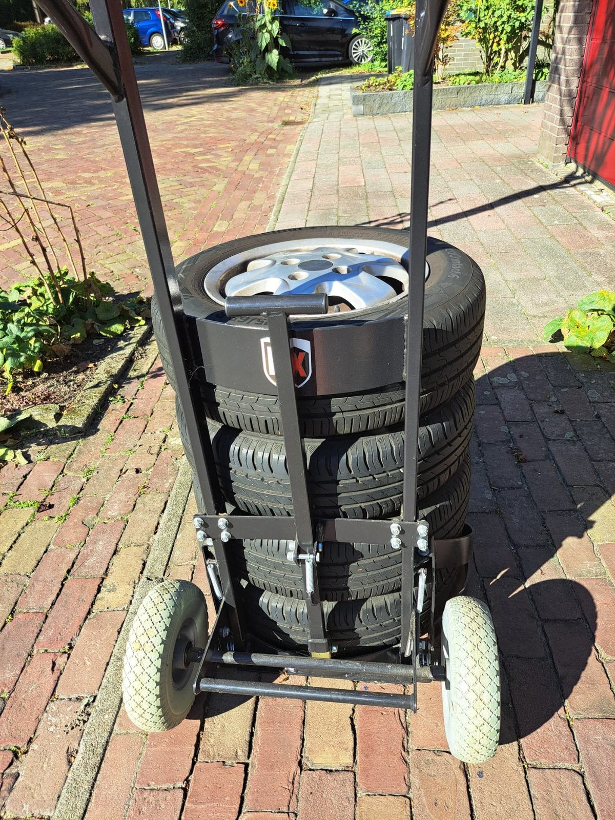 Steekwagen voor autobanden excl banden, Caravans en Kamperen, Ophalen, Zo goed als nieuw