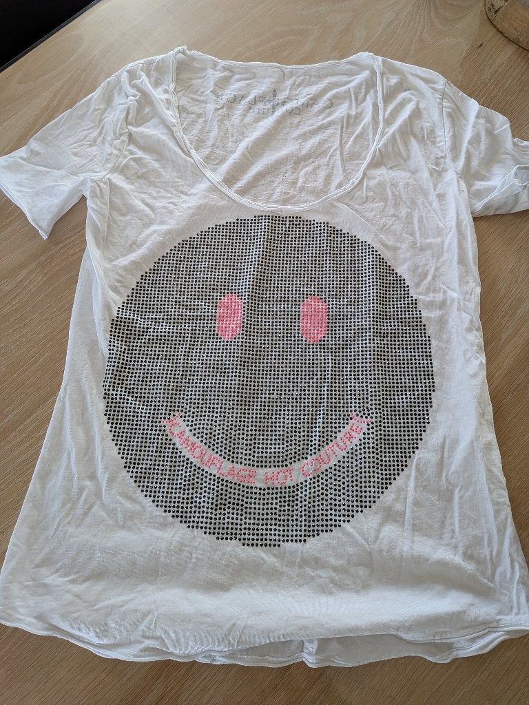 shirt camouflage couture maat XL, Wit, Maat 46/48 (XL) of groter, Ophalen of Verzenden, Zo goed als nieuw