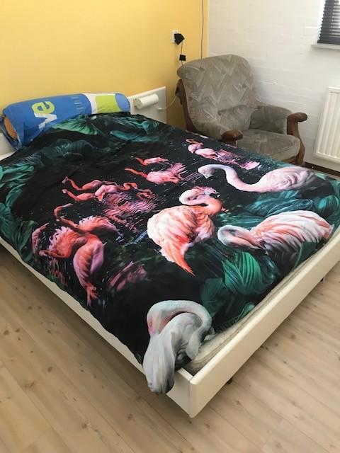 2 persoons IKEA bed wit 140 x 200, Huis en Inrichting, Ophalen, Gebruikt, Wit, Tweepersoons