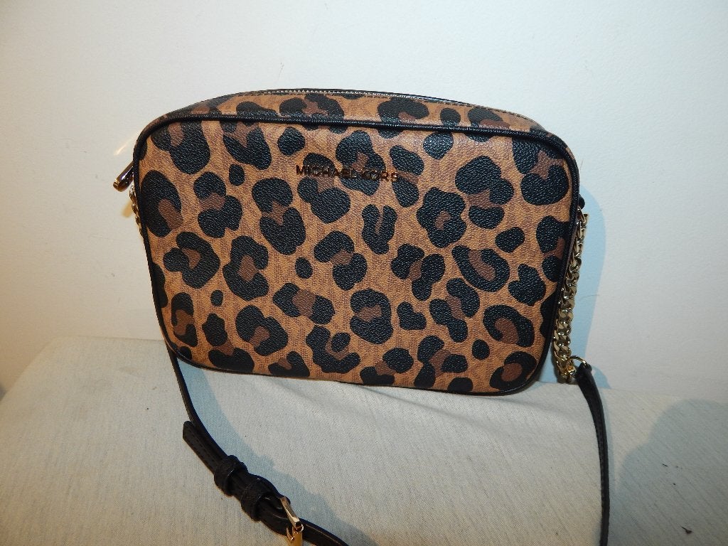 Michael Kors schouder tas trendy jaguar print & monogramZGAN, Verzenden, Nieuw, Overige kleuren, Schoudertasje