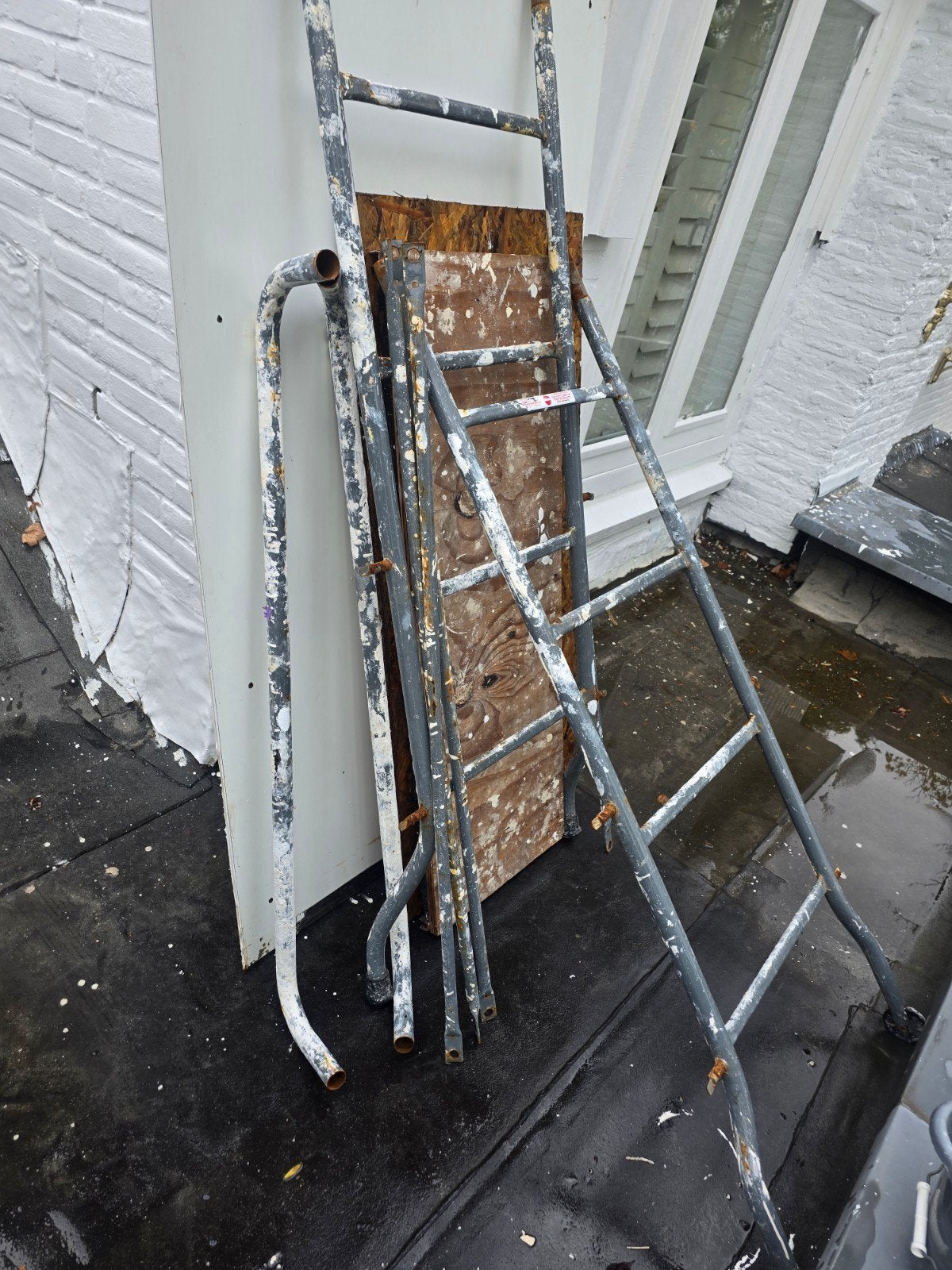 Steiger voor stukadoors- en schilderwerk (tot 4m), Ophalen of Verzenden, Gebruikt, Overige typen, 2 tot 5 meter