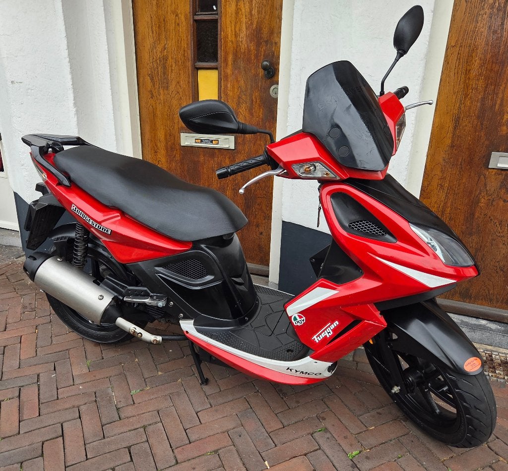 Kymco Super 8 Rood Bromscooter €1150 bij Scooterforyou, Ophalen, Gebruikt, Maximaal 45 km/u, Benzine