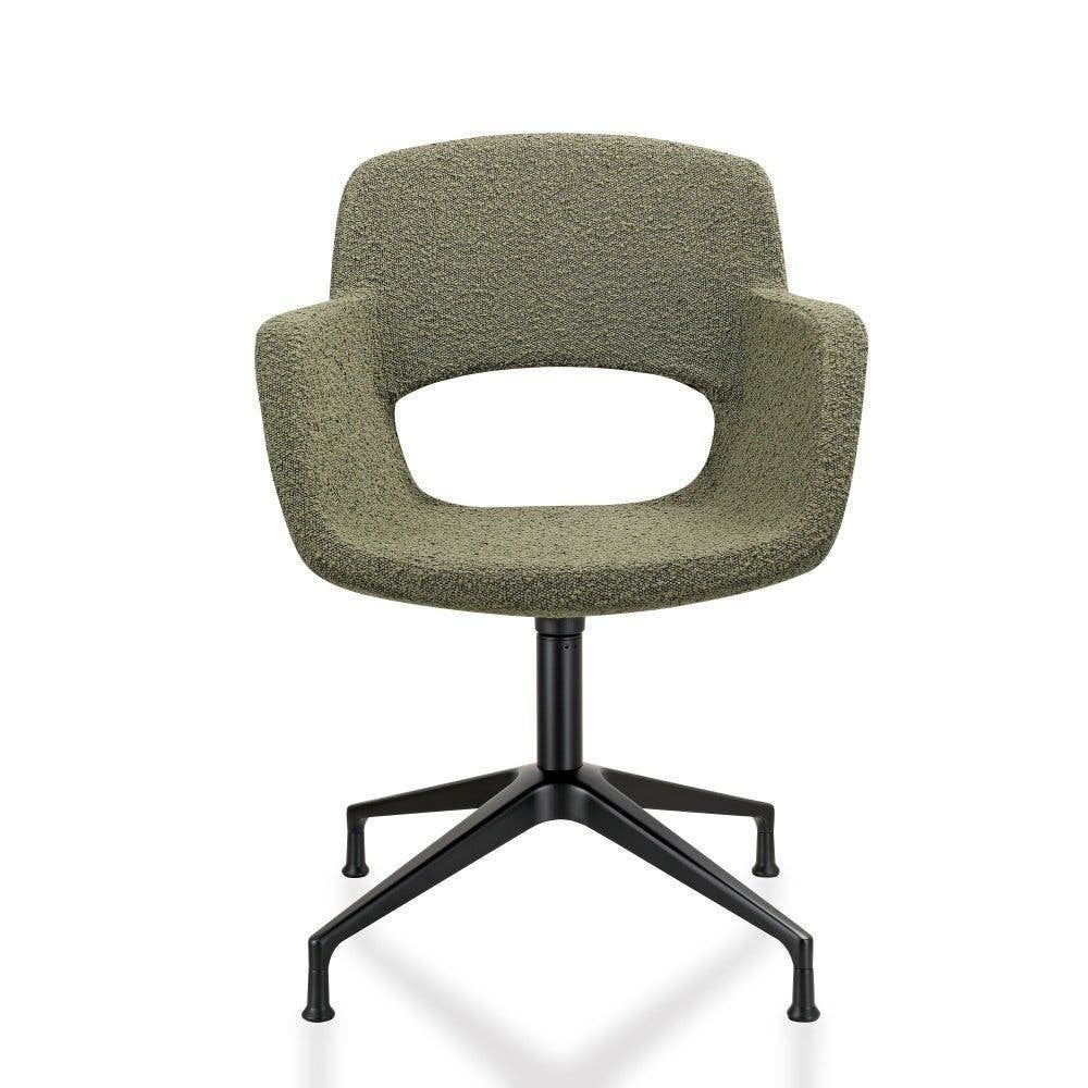 Vergaderstoel 610, 4-poots, Boucle stof,4 kleuren, Draaibaar, Huis en Inrichting, Stoelen, Nieuw, Vijf, Zes of meer stoelen, Metaal