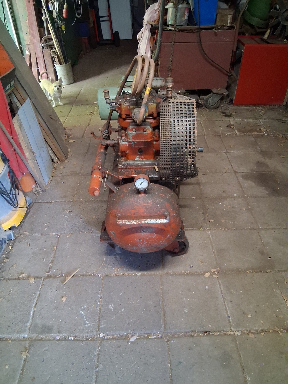 Luchtcompressor, Doe-het-zelf en Verbouw, Compressors, Gebruikt, 100 liter of meer, Ophalen of Verzenden