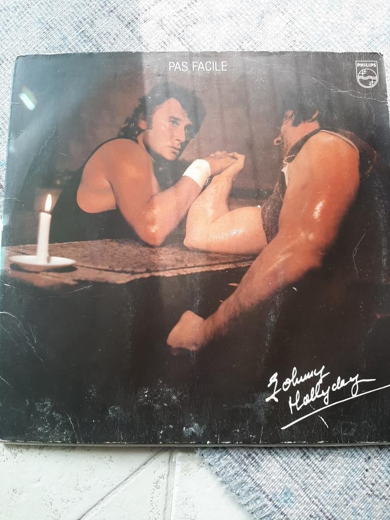 Johnny Hallyday - Pas Facile (LP, 1981), Cd's en Dvd's, Vinyl | Pop, Gebruikt, 1980 - 1989, 12 inch, Ophalen of Verzenden