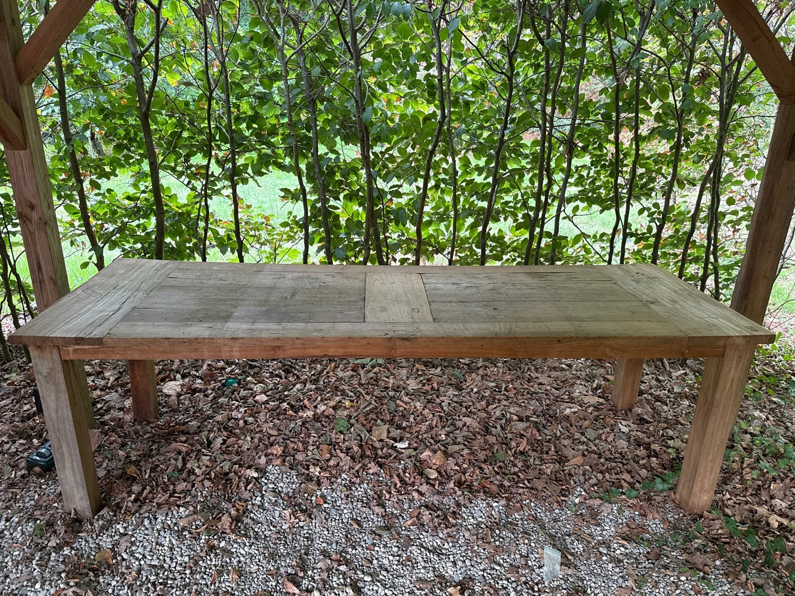 Stoere landelijke tafel 249x85 cm, Huis en Inrichting, Ophalen, Gebruikt, 200 cm of meer, 50 tot 100 cm