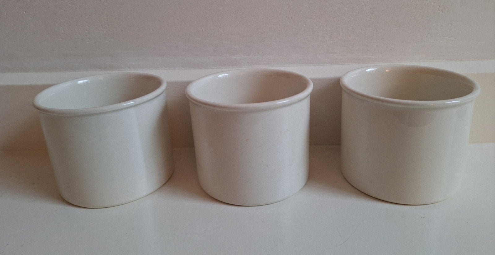 4 Serveer potjes - Stonehenge - Mid winter - Plain White, Vintage, Ophalen of Verzenden, Schaal of Schalen, Zo goed als nieuw