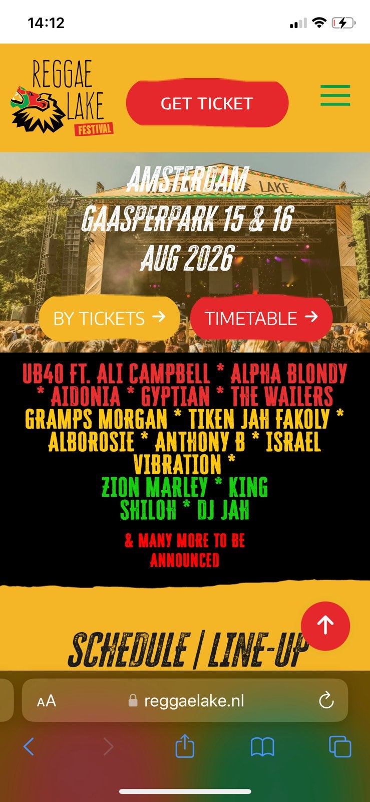 2X Reggae lake Tickets + parkeren, Twee personen