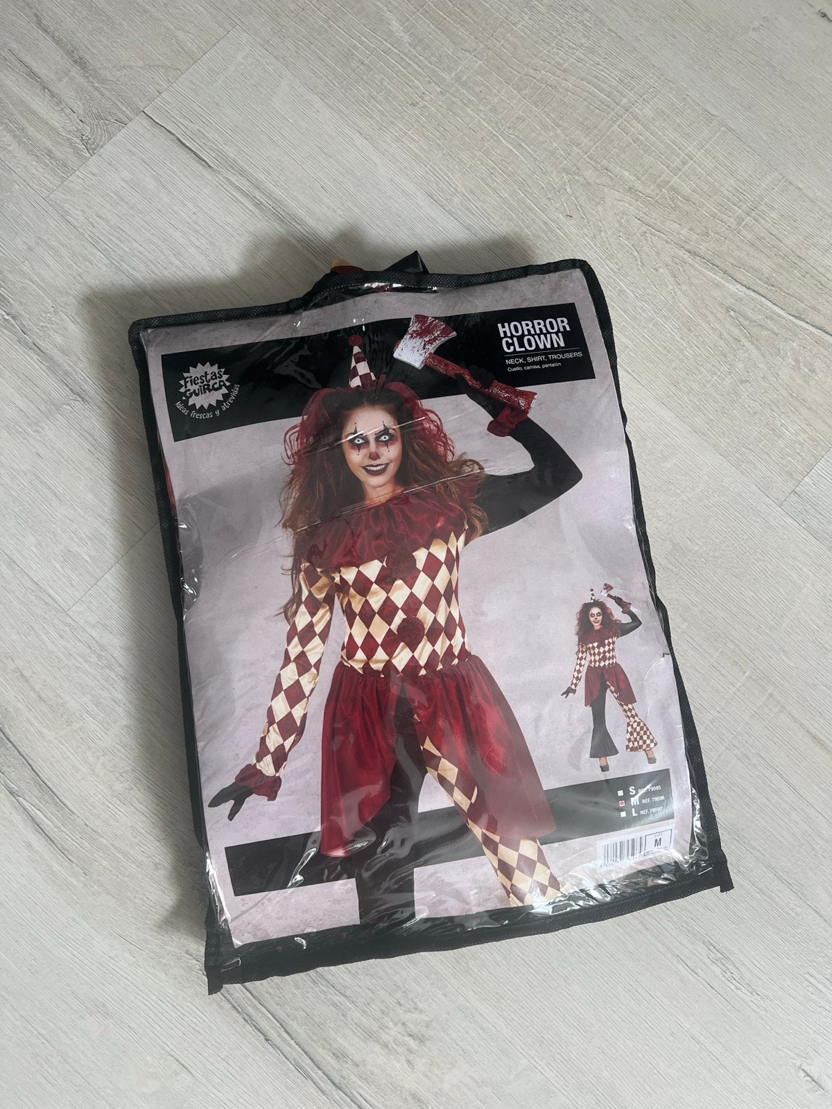 Fiesta Guirca Halloween Horror Clown Kostuum - Maat M, Maat 38/40 (M), Nieuw, Ophalen of Verzenden, Halloween