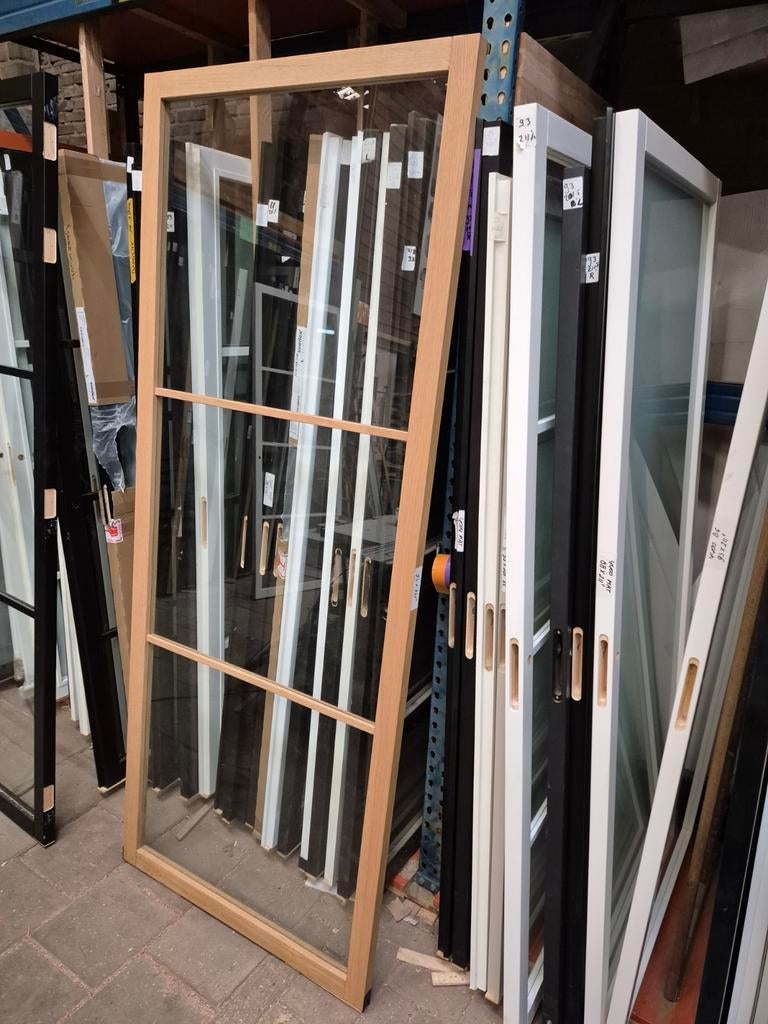 93x231,5cm eiken glas deur stomp kan ook als schuifdeur, Ophalen, 80 tot 100 cm, Binnendeur, Nieuw