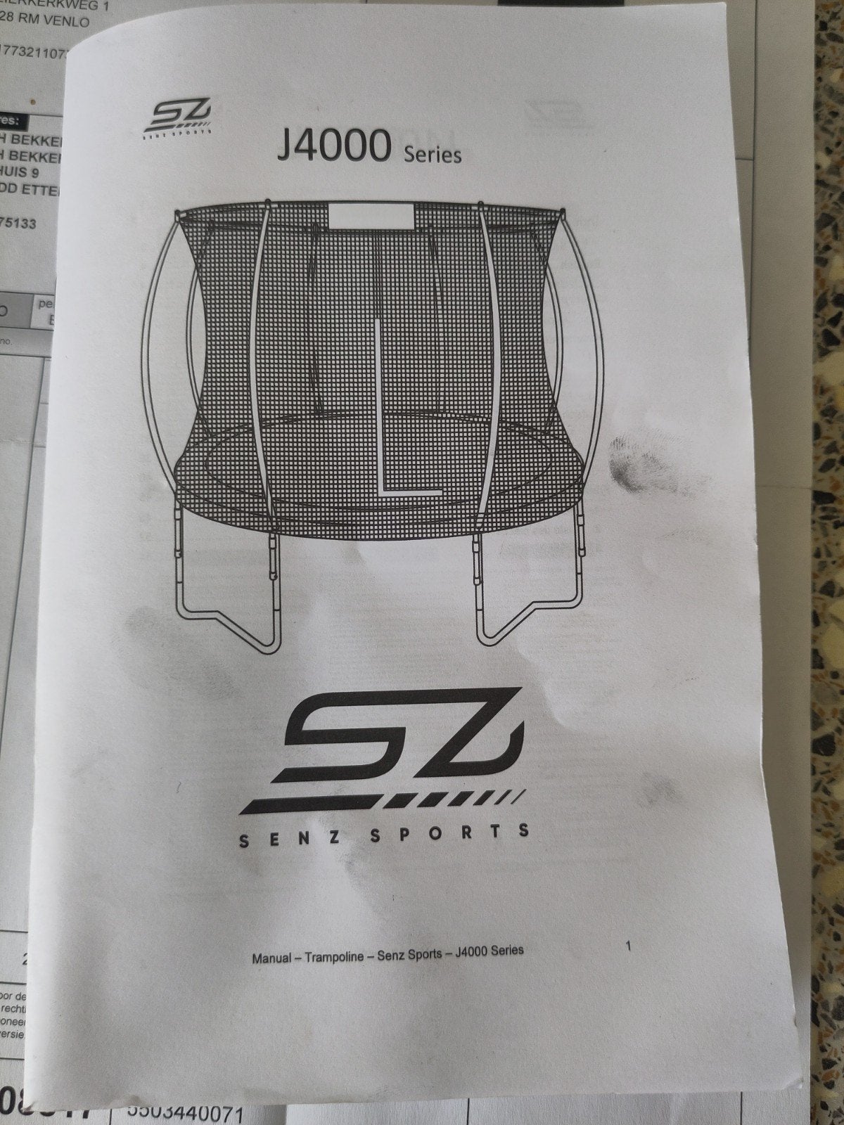 Trampoline net en palen - 305cm, Ophalen, Nieuw