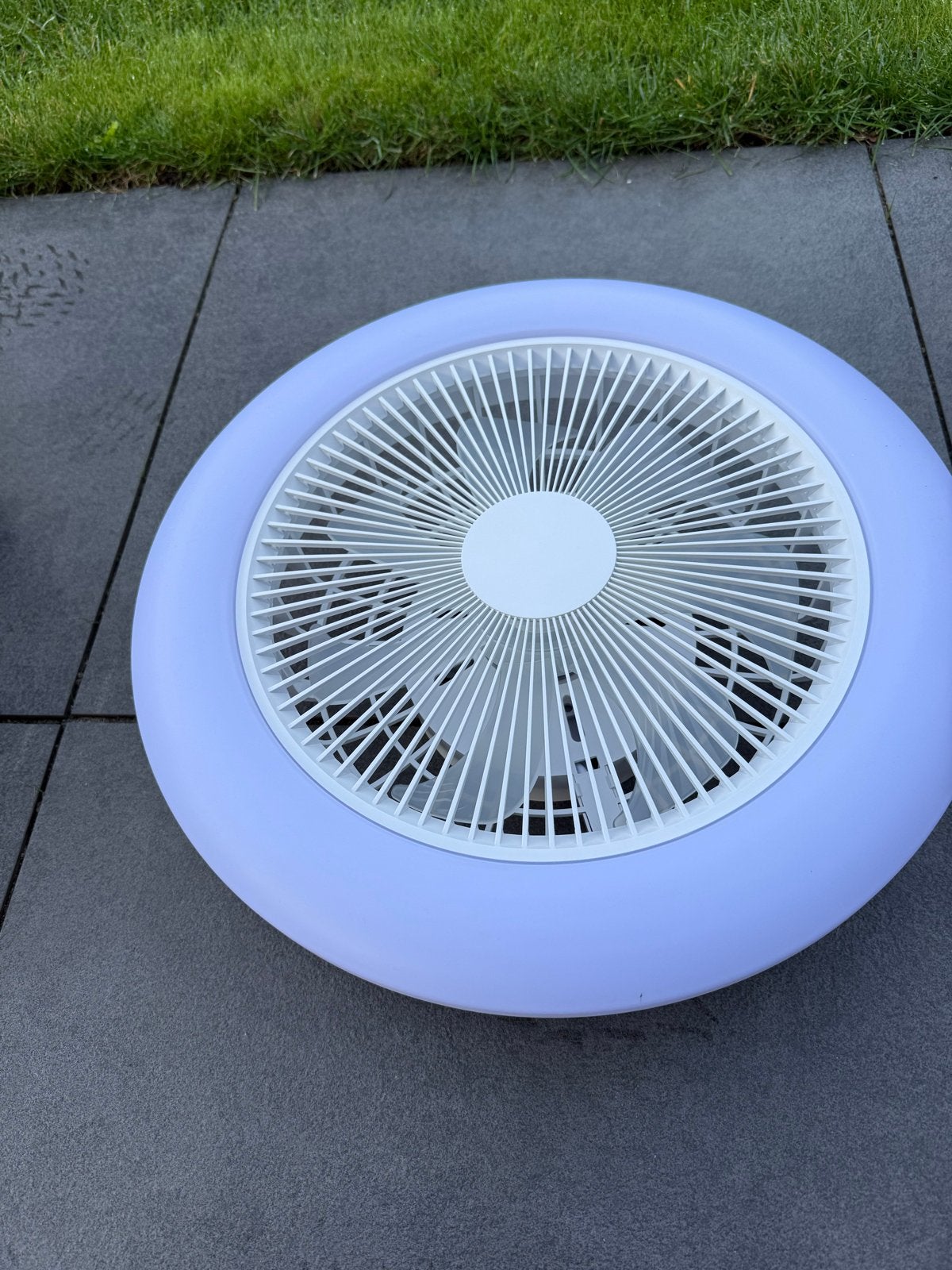 QAZQA Clamo Fan Lamp LED RGBW Wit - Ventilator en Lamp NIEUW, Wit, Nieuw, Ophalen of Verzenden, Qazqa