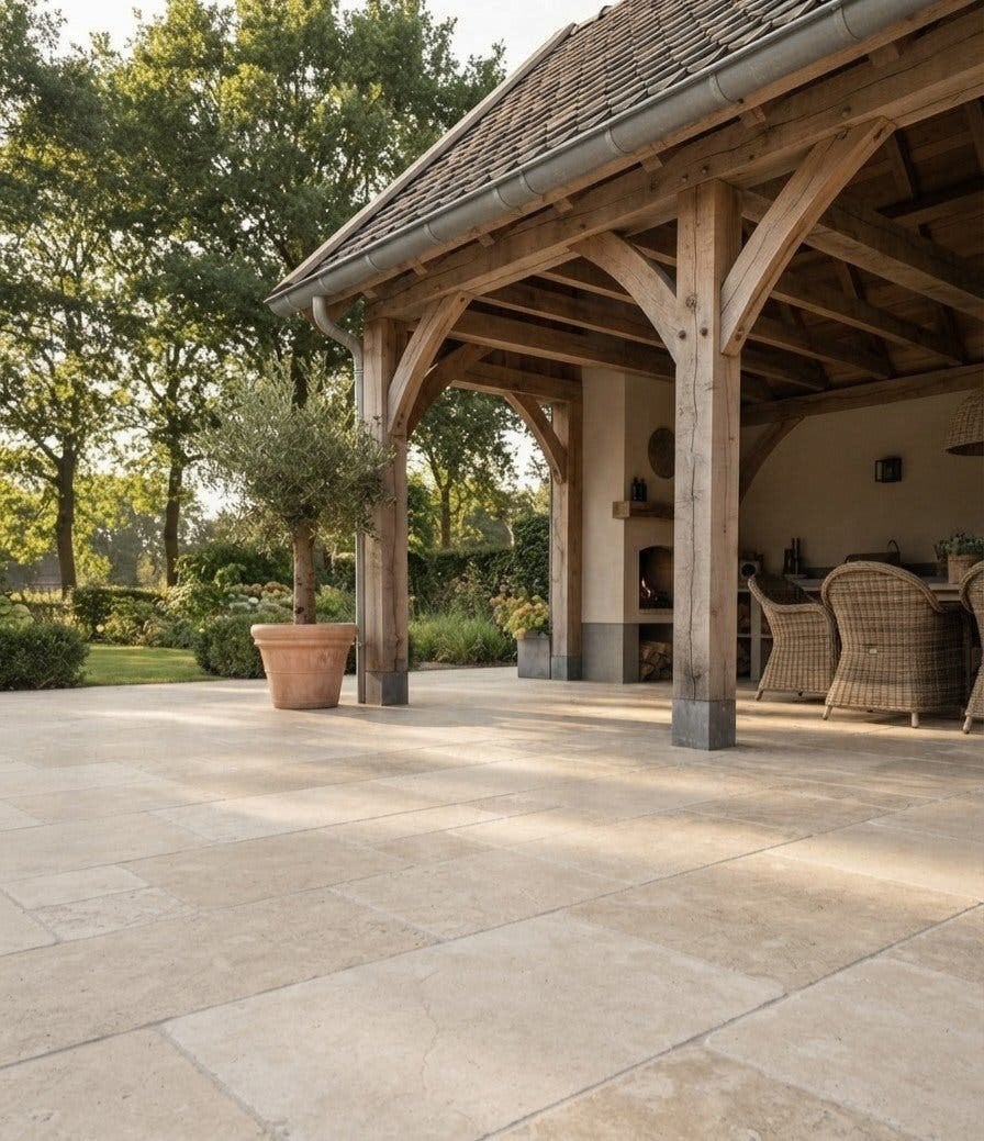 Bourgondische dallen vloer Tegels Natuursteen !, Ophalen of Verzenden, Nieuw, 75 m² of meer, Parket
