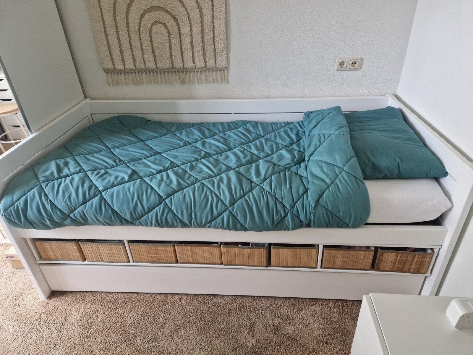 Lifetime Kajuitbed met lades en opbergmodule, Ophalen, 85 tot 100 cm, Lattenbodem, Zo goed als nieuw
