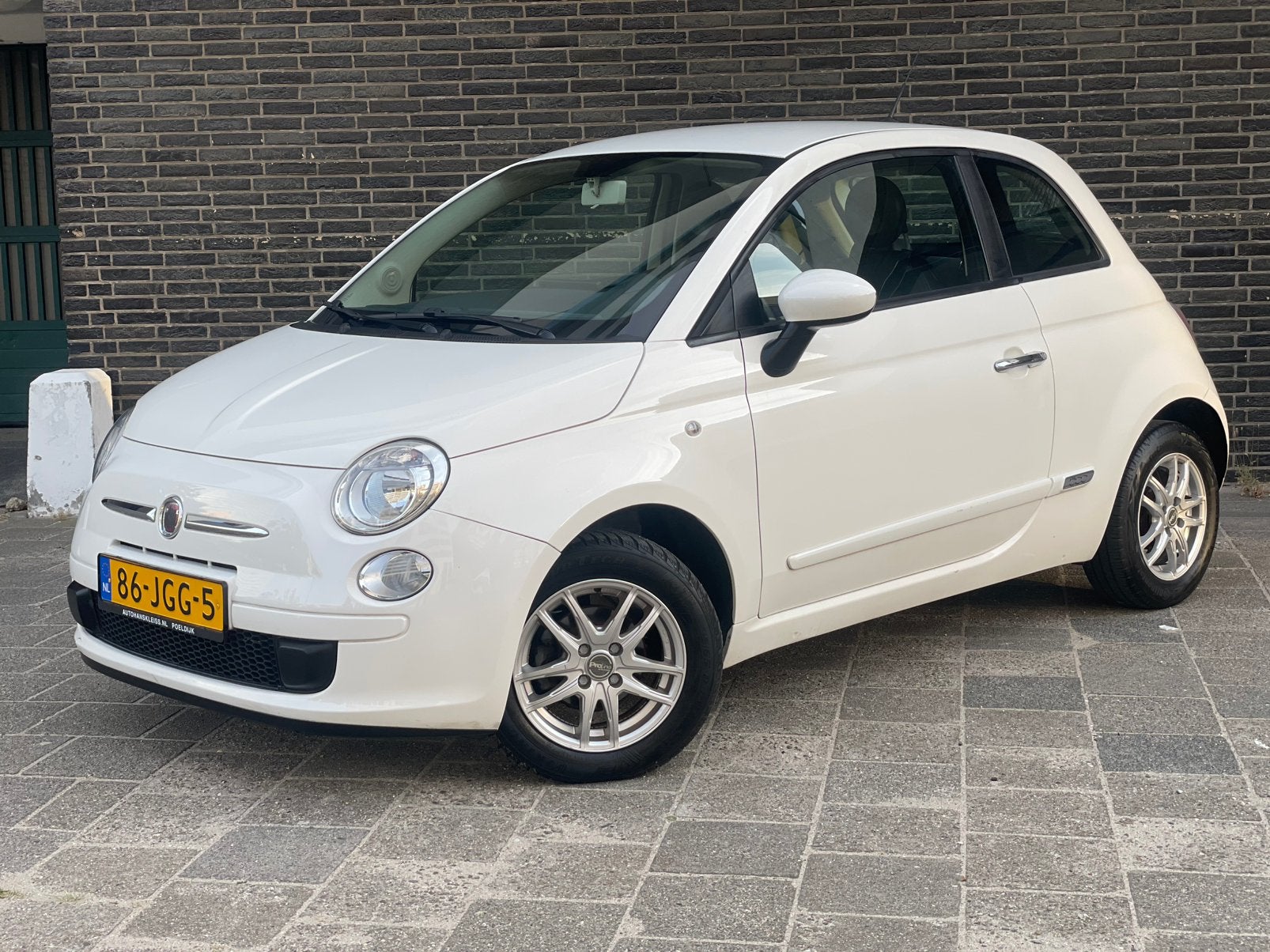 Fiat 500 1.2 Pop Nap✅Nieuwe Apk Airco CarPlay Navi wit 2009, Stof, 4 cilinders, 840 kg, Wit