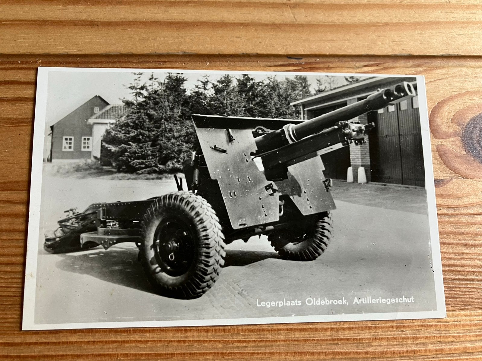 Ansichtkaart Legerplaats Oldebroek, artilleriegeschut, Verzamelen, Militaria | Algemeen, Ophalen of Verzenden, Landmacht, Nederland