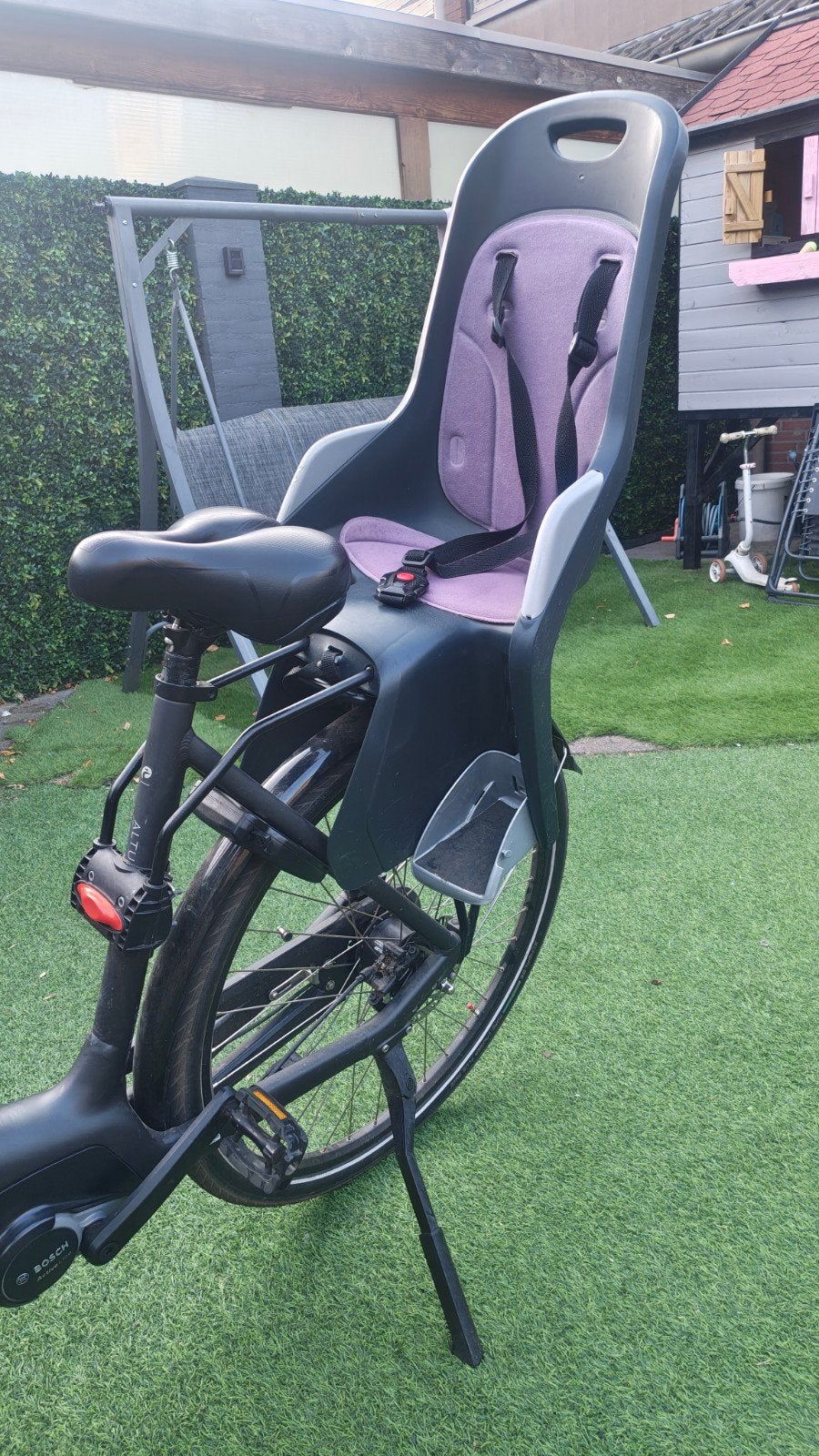Polisport Bubbly Maxi fietszitje - Zeer goede staat, Ophalen, Achterzitje, Voetsteuntjes, 9 t/m 18 kg