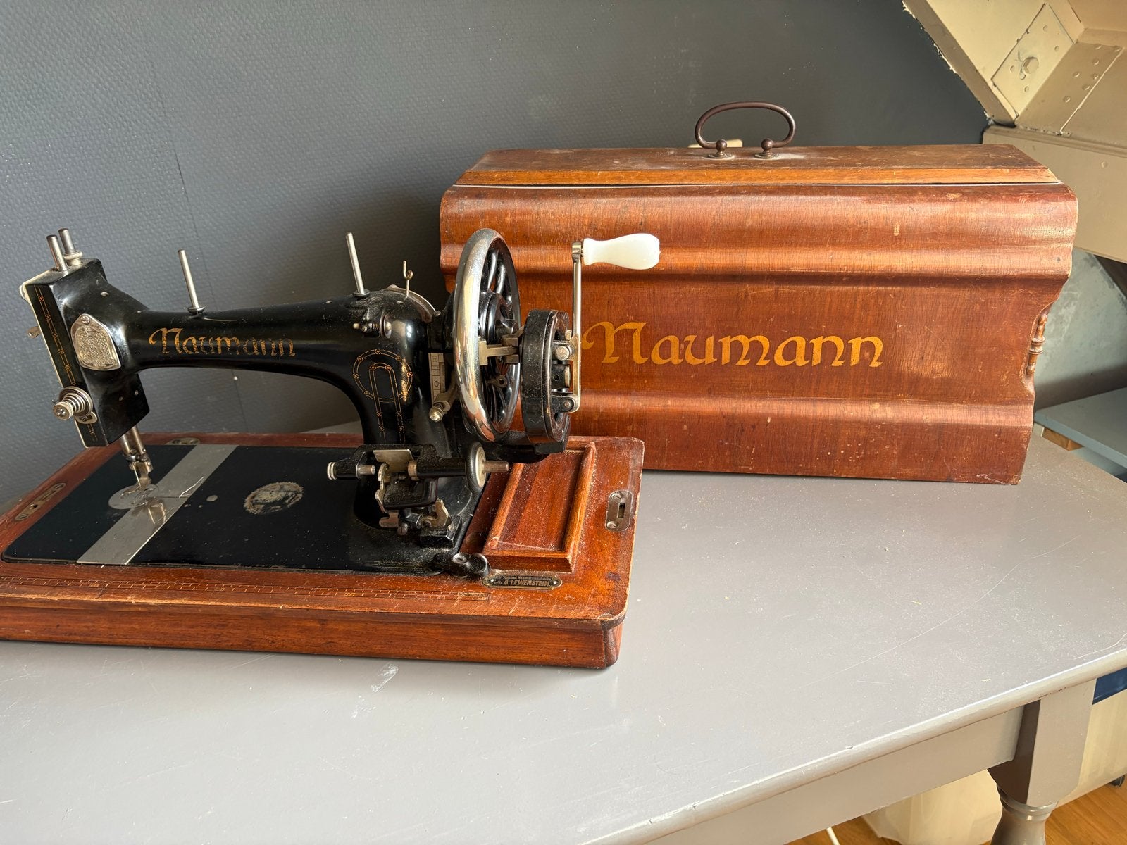 Vintage Naumann naaimachine - Werkend exemplaar, Ophalen of Verzenden