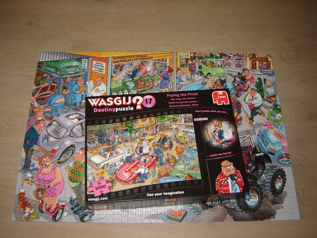 Puzzel Wasgij Destiny 17 HET MAG WAT KOSTEN! 1000 st., Hobby en Vrije tijd, Denksport en Puzzels, Zo goed als nieuw, Legpuzzel