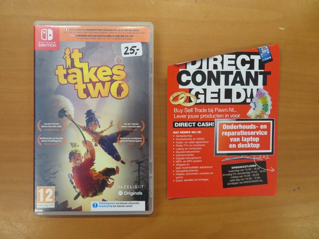 Nintendo Switch It Takes Two | Pawn Eindhoven, Spelcomputers en Games, Gebruikt, 2 spelers, Vanaf 12 jaar, Ophalen
