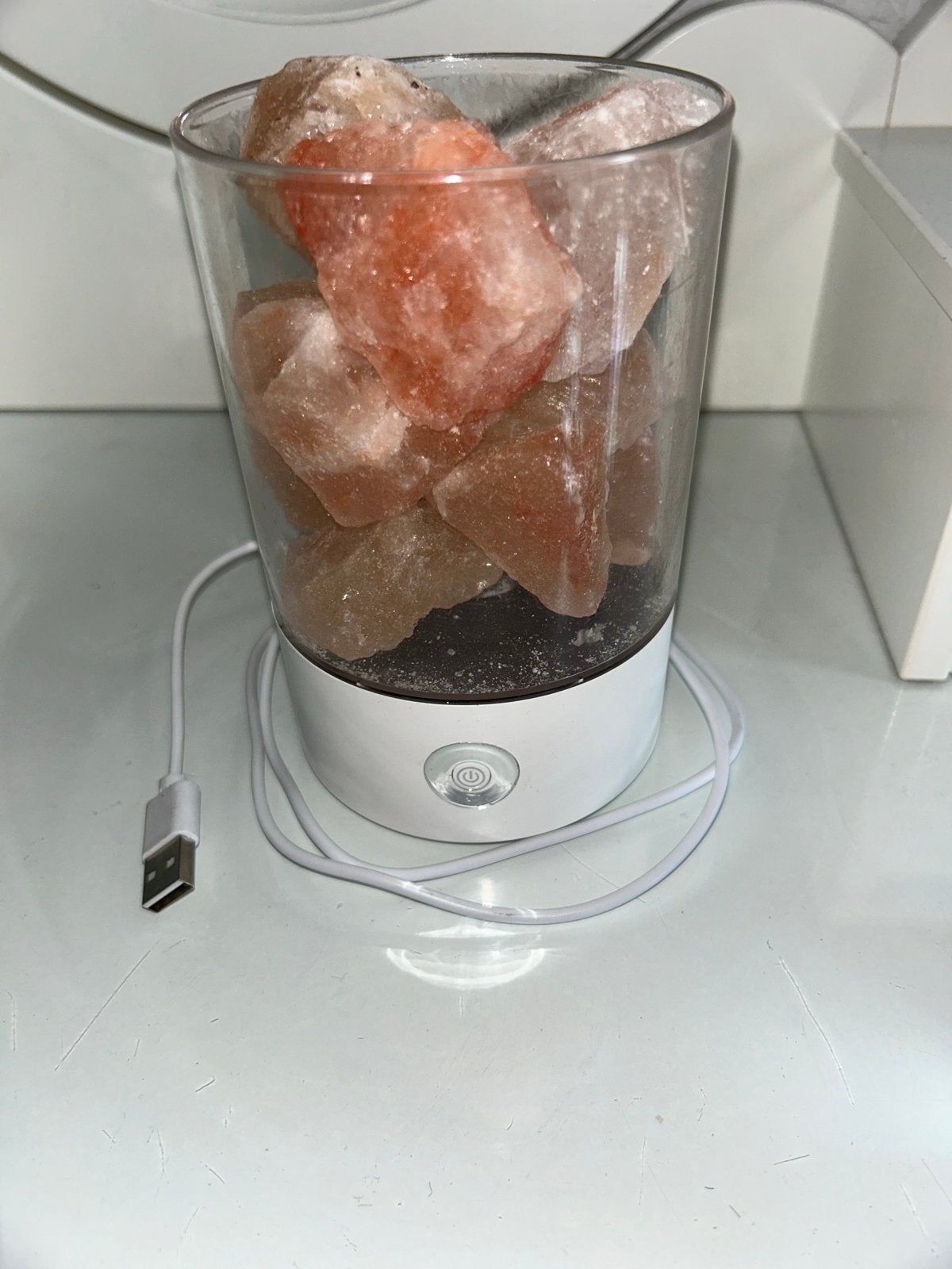 Himalaya Zoutlamp USB - Sfeervolle Verlichting, USB-aansluiting, Ophalen of Verzenden, Zo goed als nieuw, Oranje