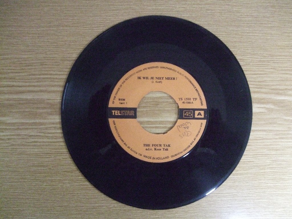 TELSTAR 1588  THE FOUR TAK    IK WIL JE NIET MEER / VERGEET, Cd's en Dvd's, Vinyl Singles, Gebruikt, 7 inch, Ophalen of Verzenden