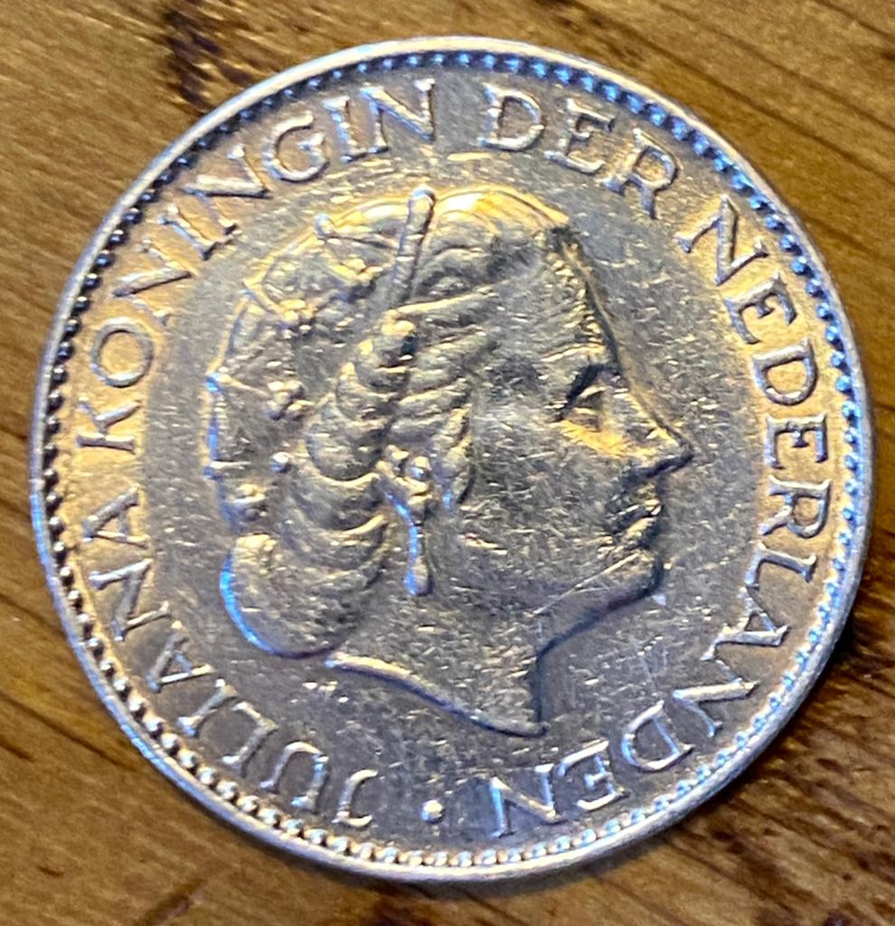 Gulden, 1963, zilver, Postzegels en Munten, Munten | Nederland, Ophalen, 1 gulden, Koningin Juliana, Zilver