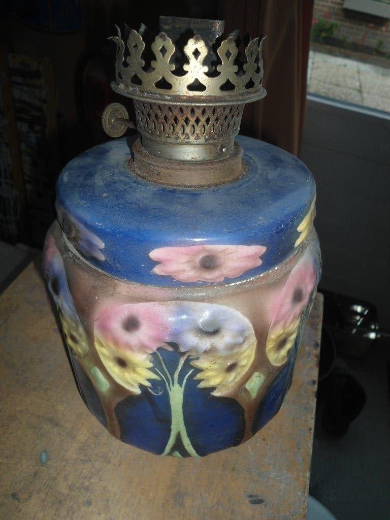 Antieke olielamp, Antiek en Kunst, Ophalen of Verzenden
