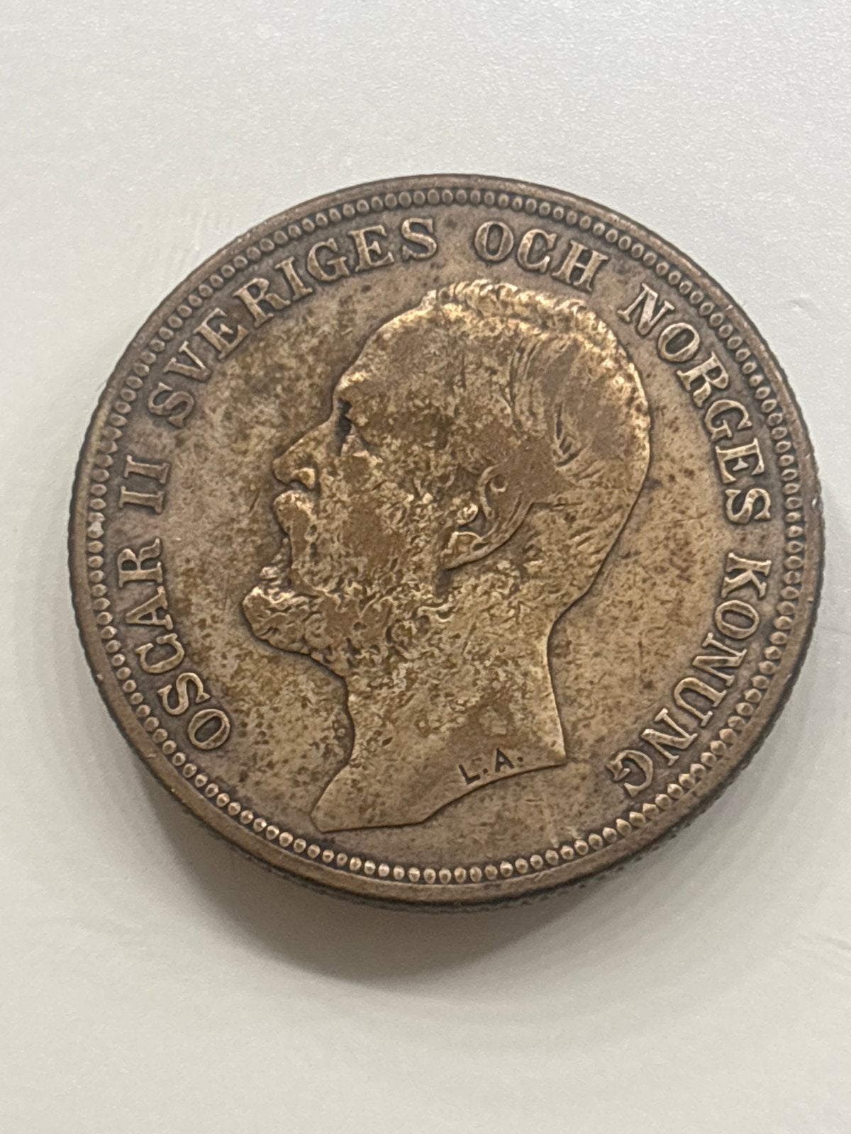 Zilveren 2 Kronor Munt Zweden Noorwegen Oscar II 1904, Ophalen, Overige landen, Losse munt, Zilver