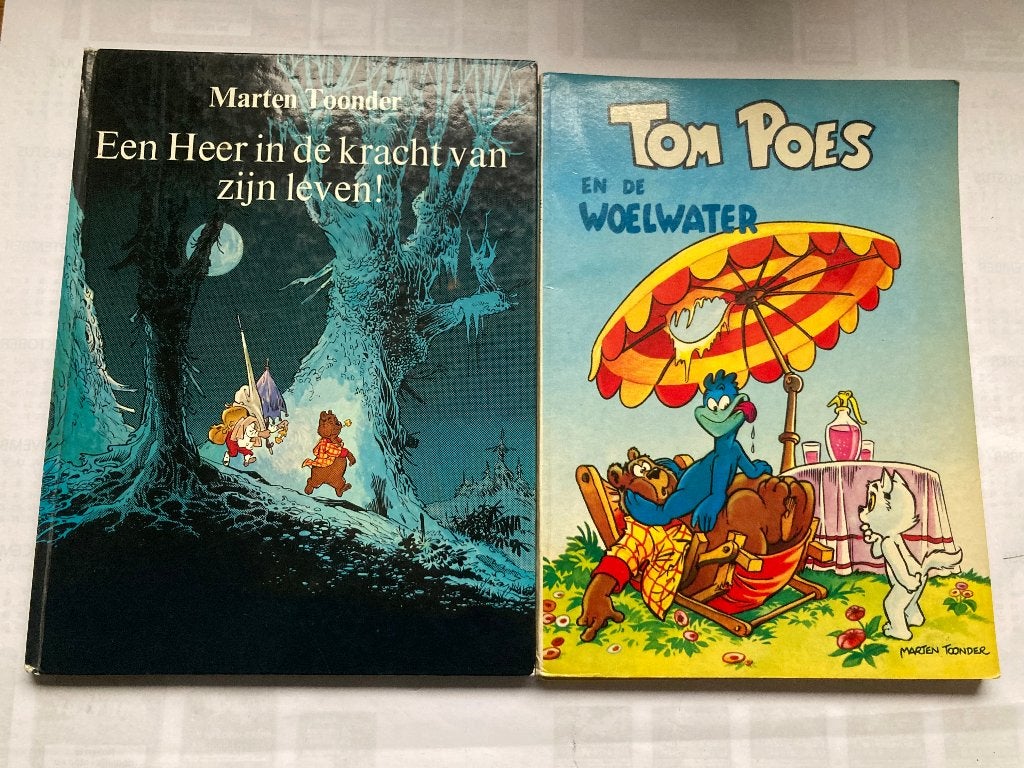 T.K. nog 4 strips van Tom Poes Nachtmerrie Woelwater e.a., Meerdere stripboeken, Ophalen of Verzenden, Gelezen, Marten Toonder
