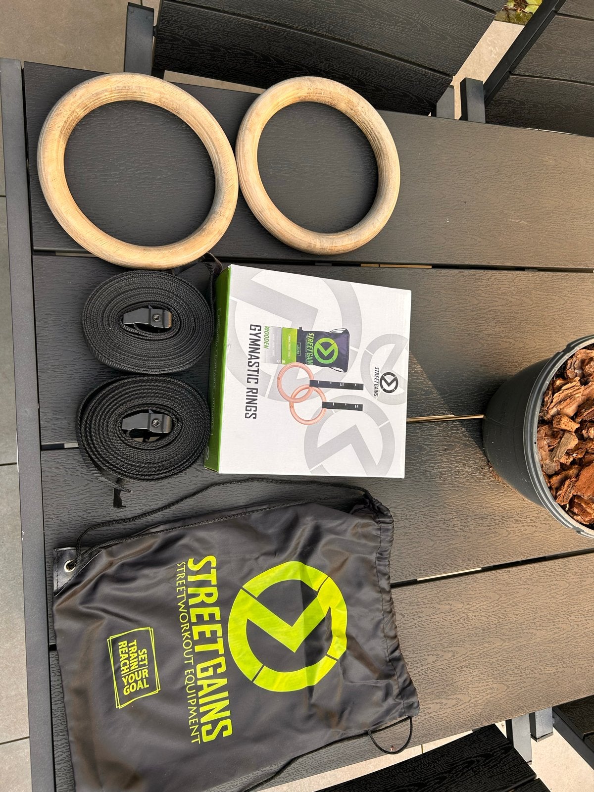 StreetGains Houten Gymnastiekringen - Nieuw in Doos, Ophalen of Verzenden, Nieuw, Armen, Overige typen