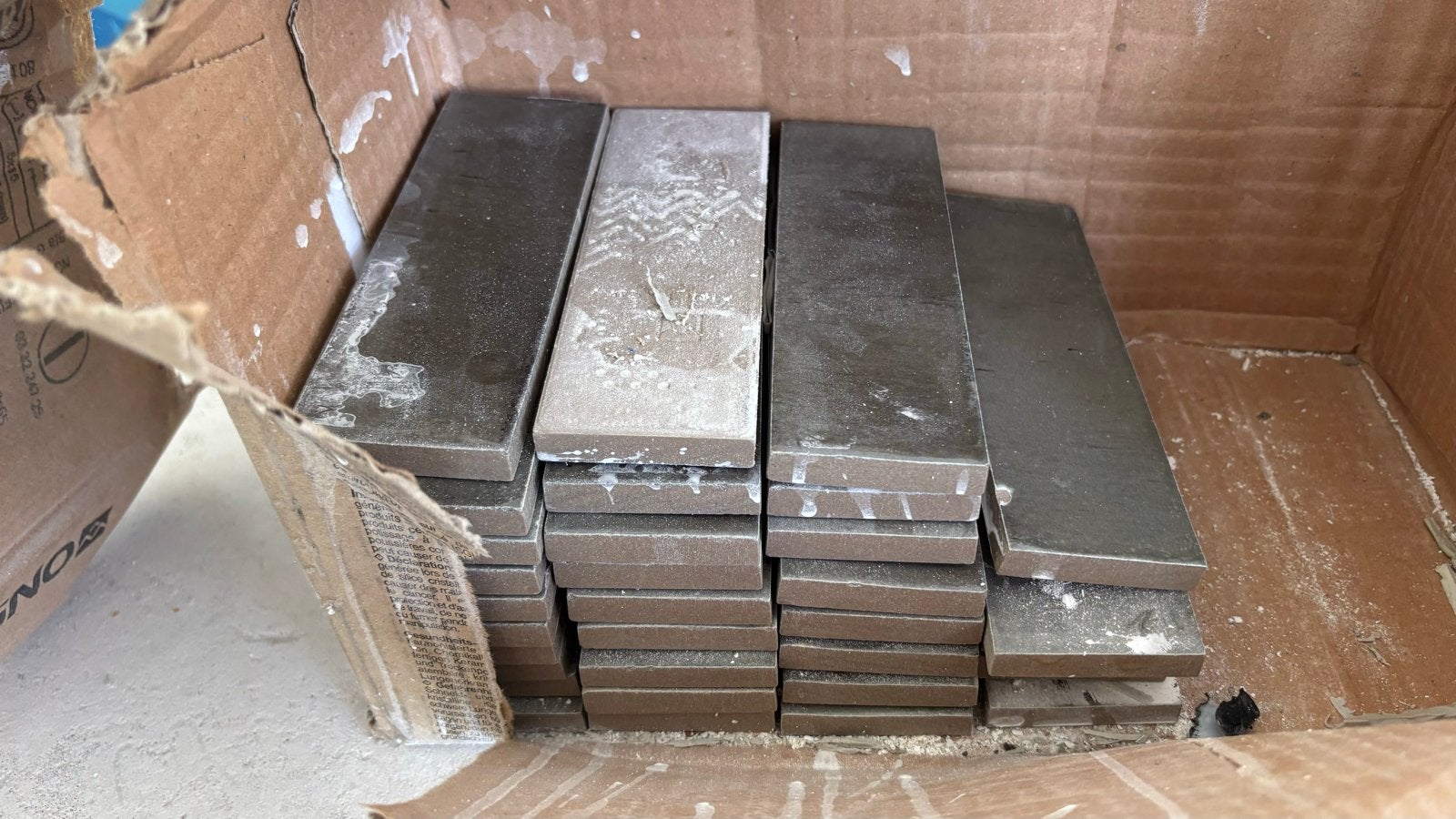 Ragno Gleeze Grigio tegels 5x15cm, Ophalen, Gebruikt, Overige typen, Minder dan 20 cm