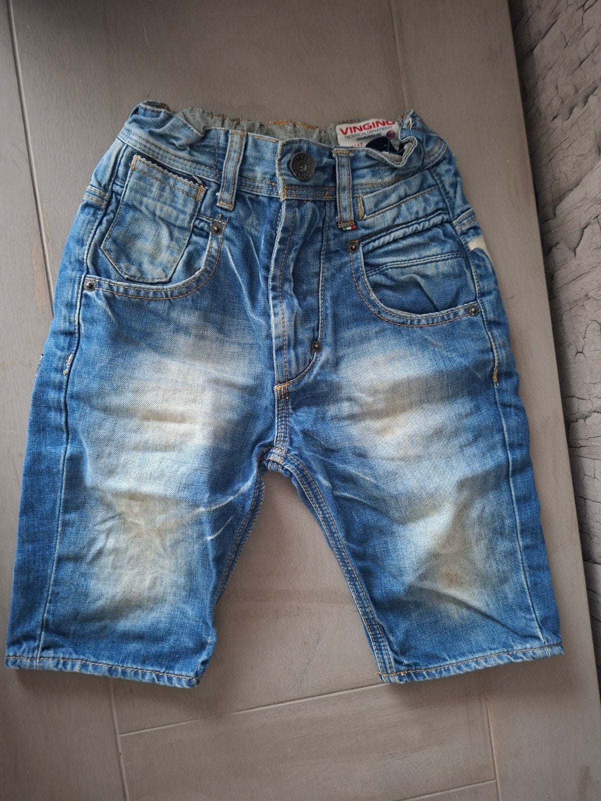 Vingino spijkerbroekje/korte broek maat 116, Ophalen of Verzenden, Gebruikt, Vingino, Jongen