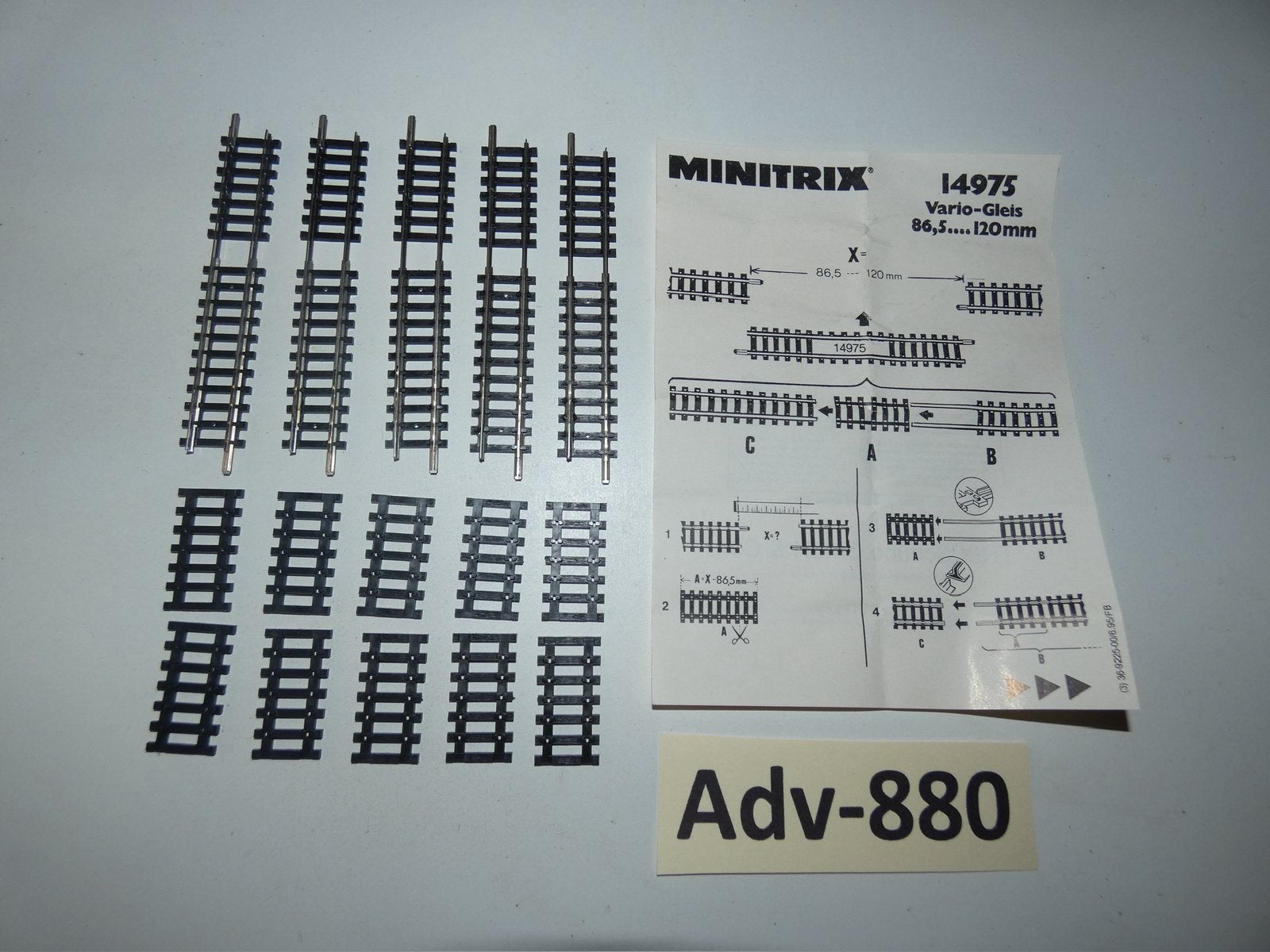 Adv-880 N Spoor Compensatie Rails 14975 Minitrix, Gelijkstroom, Trix, Rails, Ophalen of Verzenden