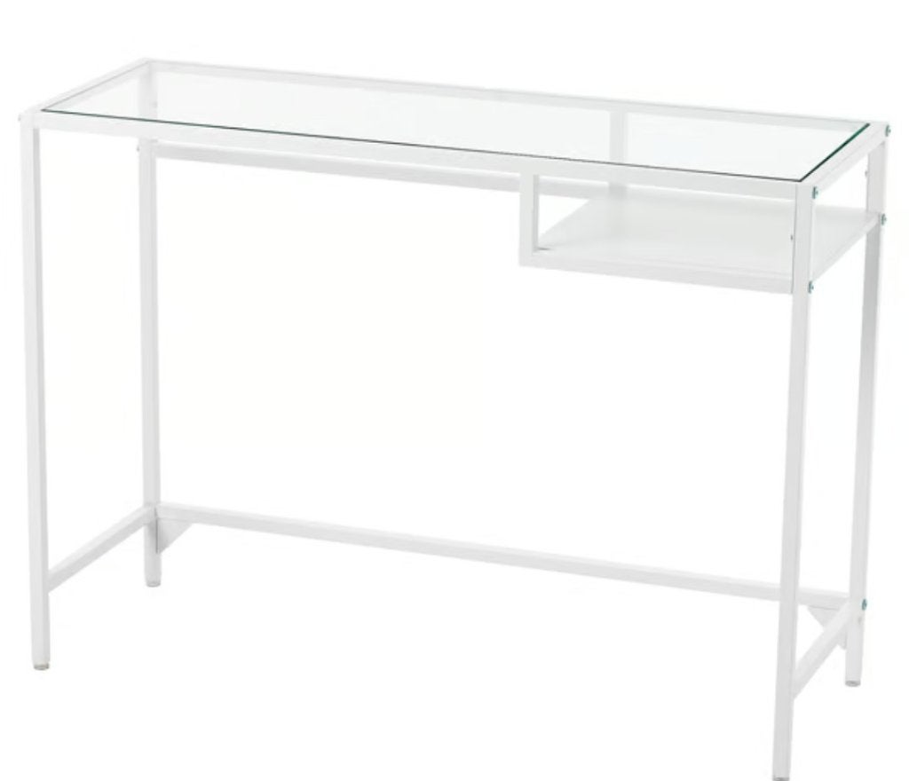 Laptop tafel/bureau, 50 tot 100 cm, Ophalen of Verzenden, Glas, Zo goed als nieuw