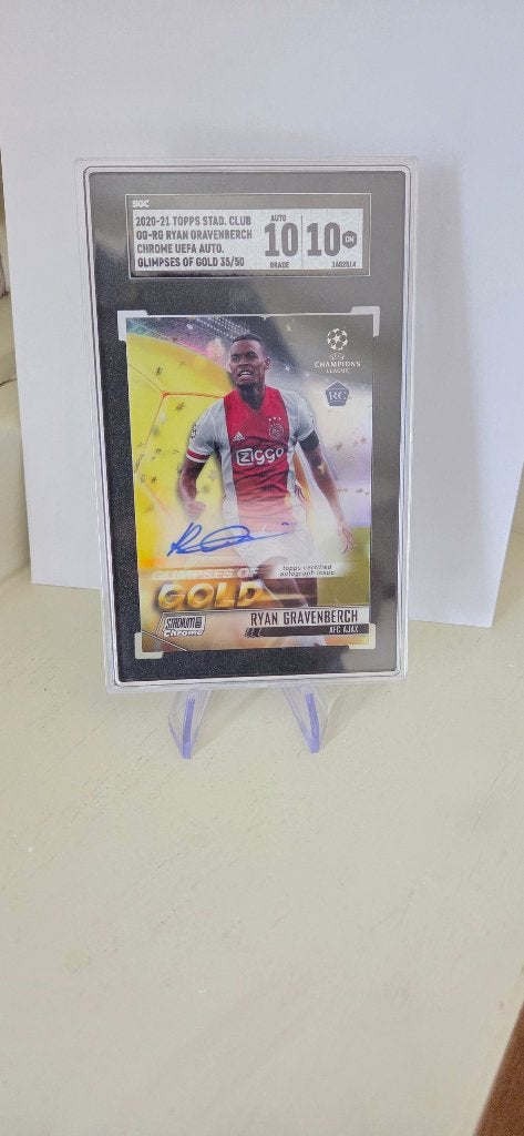 2020 Topps Stadium Ryan Gravenberch /50 ajax auto rookie, Verzenden, Nieuw, Ajax, Spelerskaart