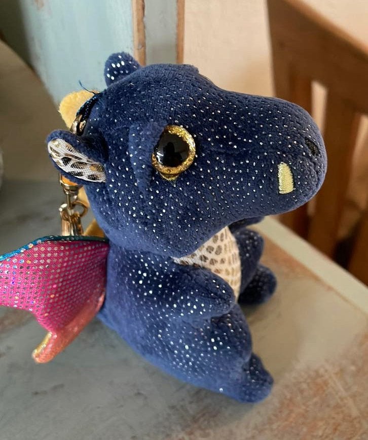 Draak knuffel sleutelhanger Dragon TY Beanie Boo Saffir, Ophalen of Verzenden, Zo goed als nieuw
