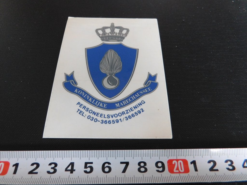 sticker Politie KMAR Leger Marechaussee Transparant MPOM829*, Verzamelen, Ophalen, Zo goed als nieuw
