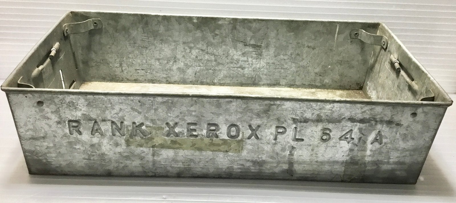 VINTAGE RANK XEROX PL 64 A GEGALVANISEERDE METALEN KIST, Minder dan 50 cm, Gebruikt, 50 tot 100 cm, Ophalen of Verzenden