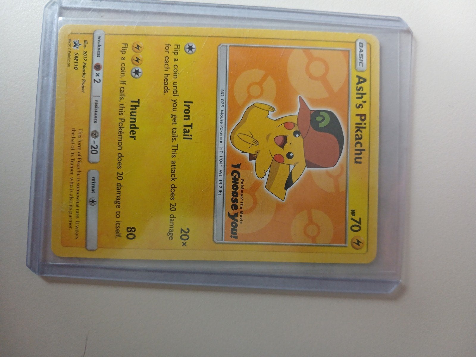 Ash's Pikachu Pokémon Kaart SM110 Promo, Hobby en Vrije tijd, Verzamelkaartspellen | Pokémon, Ophalen of Verzenden, Zo goed als nieuw