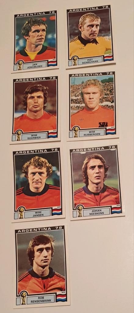 7x Panini World Cup story voetbalplaatjes Nederland WK 1978, Verzamelen, Ophalen, Zo goed als nieuw, Buitenlandse clubs, Poster, Plaatje of Sticker