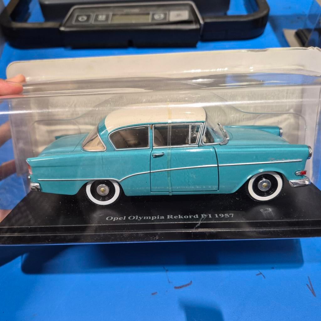 Opel Olympia Rekord P1 1957 - 1:24 - Atlas, Ophalen of Verzenden, Atlas, Info@hmkt.nl, Atlas