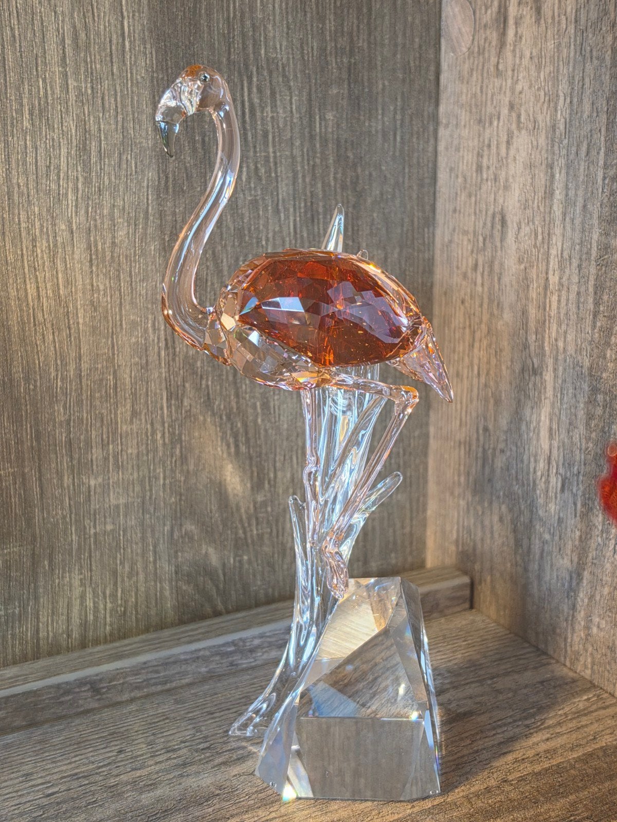 Swarovski kristal flamingo met doos en certificaat, Verzamelen, Ophalen of Verzenden, Zo goed als nieuw, Figuurtje