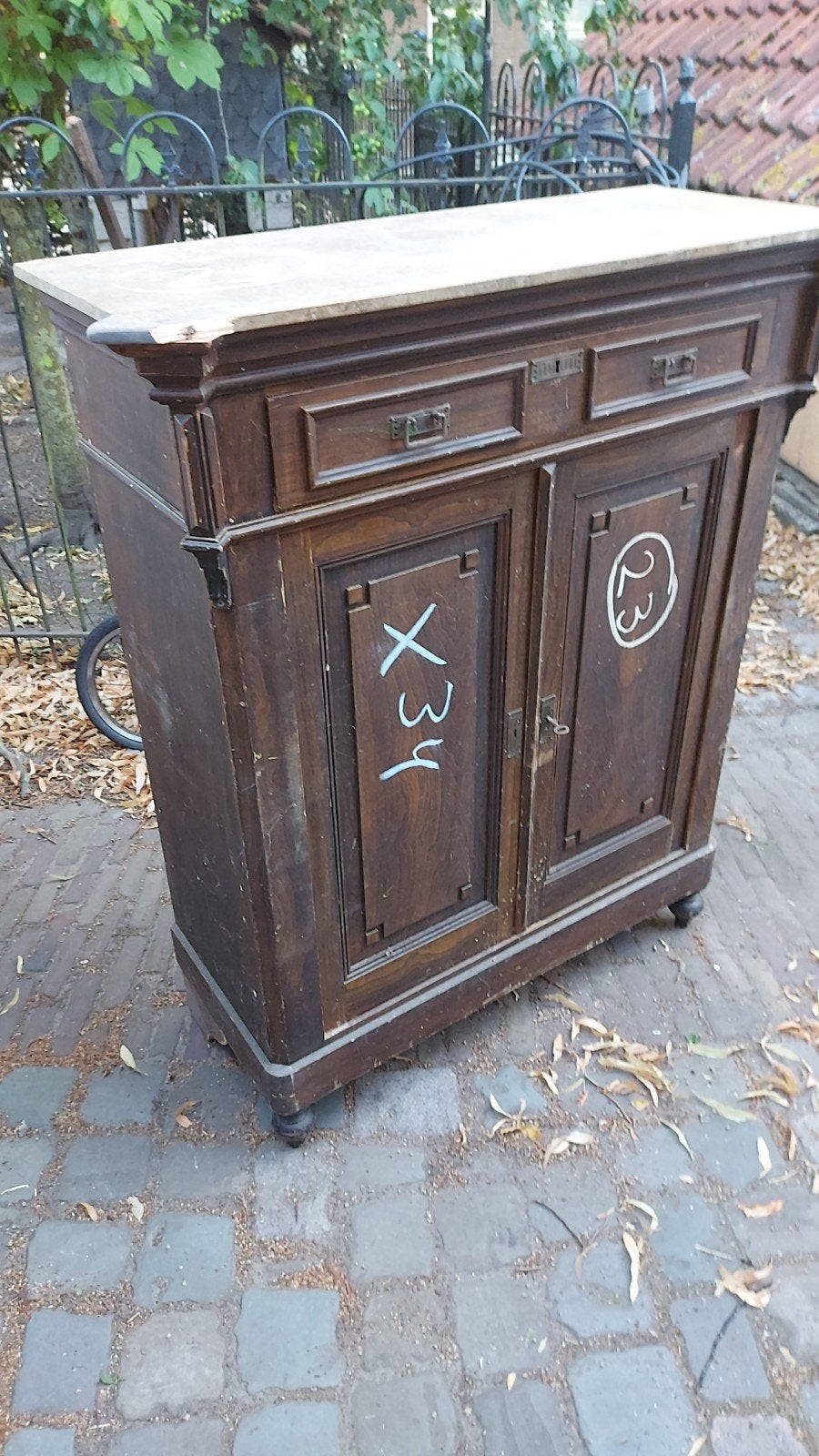 Antiek gehoute meidenkast IZGST 1870 ORGINELE Z GOEDE STAAT, Ophalen