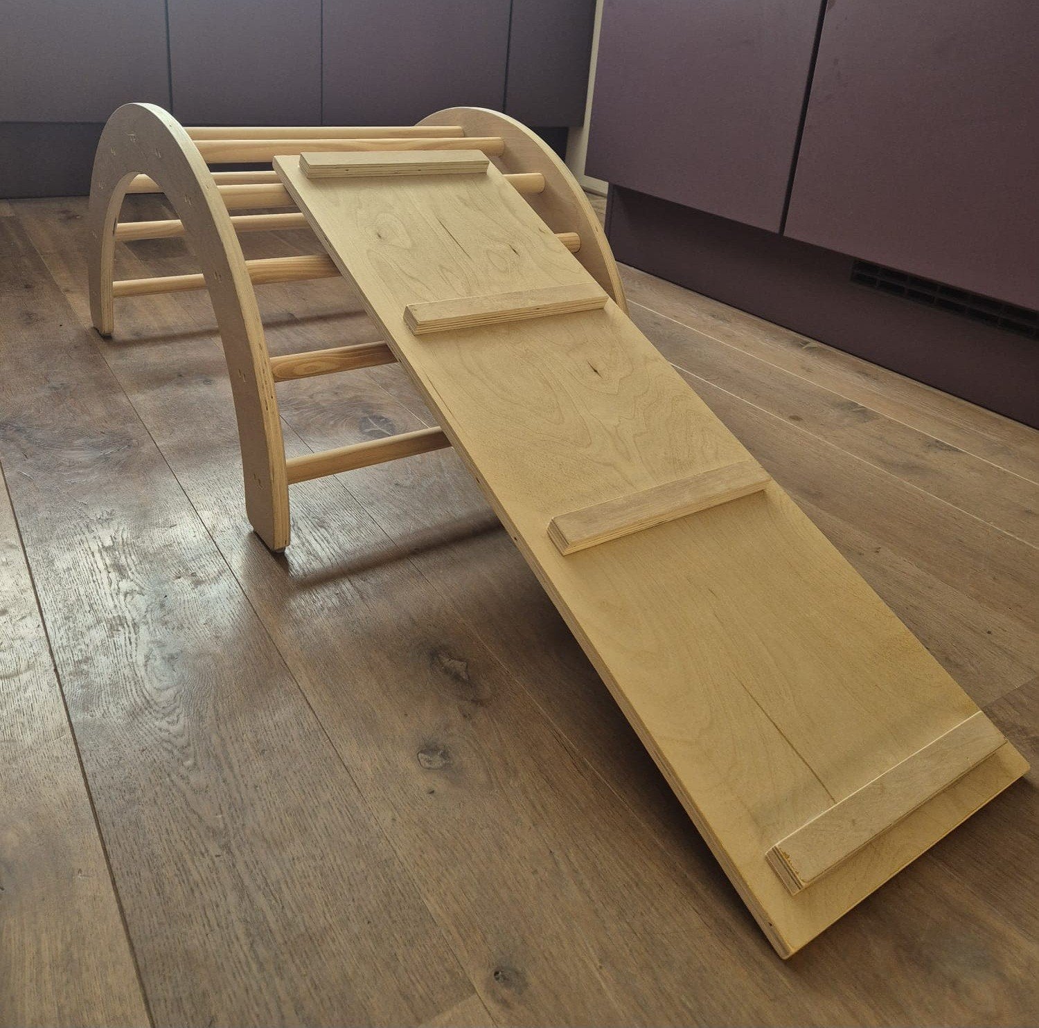 Houten klimboog met klimplank en glijbaan, Kinderen en Baby's, Speelgoed | Houten speelgoed, Ophalen