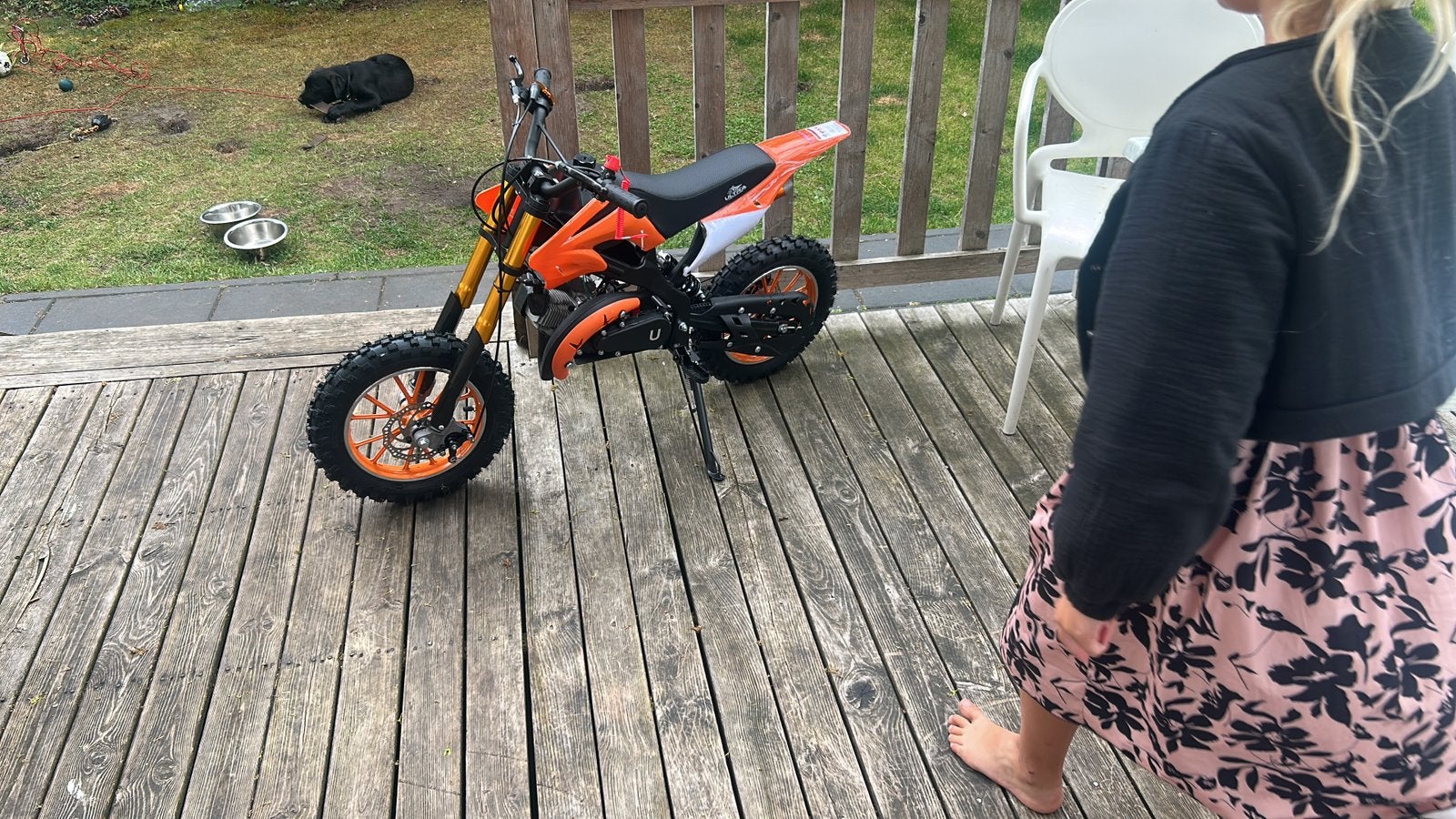 Pitbike 49 cc - Oranje/Zwart, Ophalen, Gebruikt, Pitbike