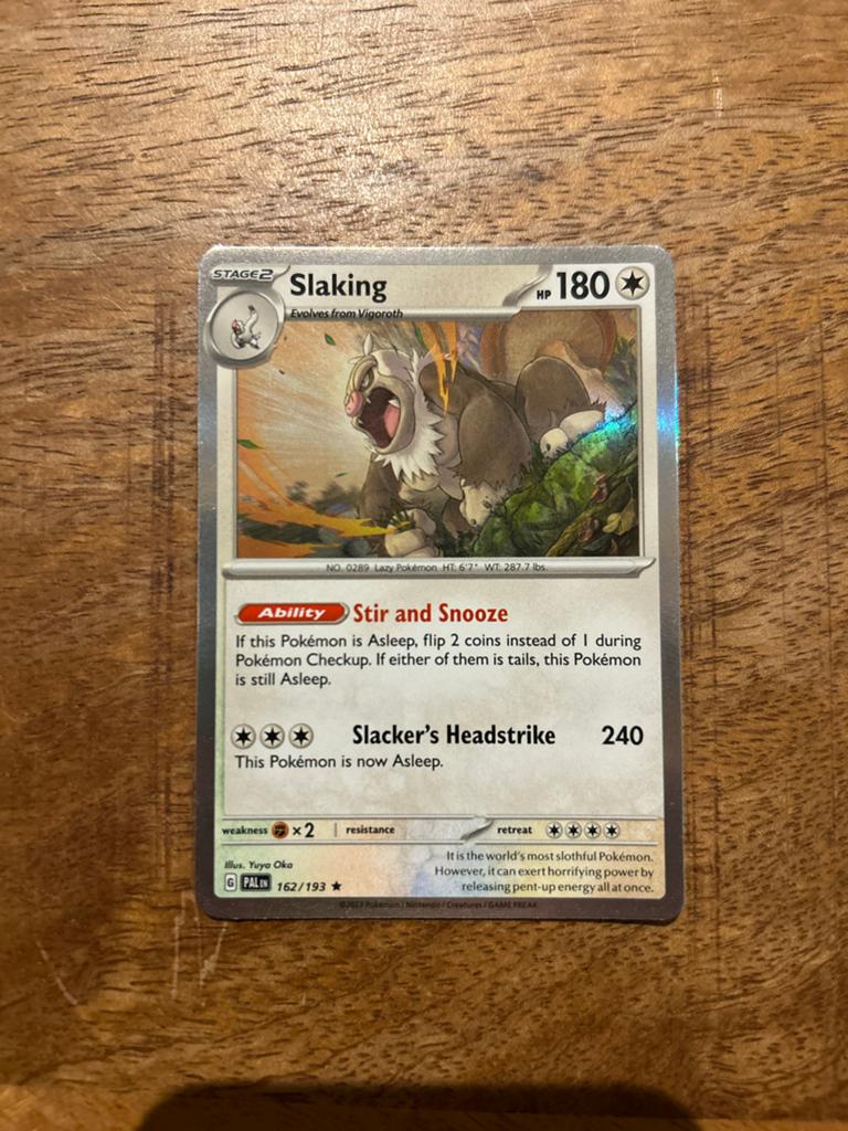 Slaking Pokémon Kaart - Zo goed als nieuw, Ophalen of Verzenden, Zo goed als nieuw, Losse kaart