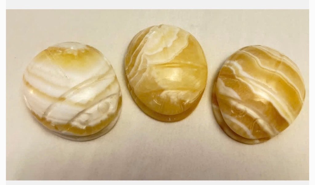 3 x edelsteen calciet scarabee, 10 cm, pr.p.stuk, Sieraden, Tassen en Uiterlijk, Ophalen of Verzenden, Zo goed als nieuw, X, X